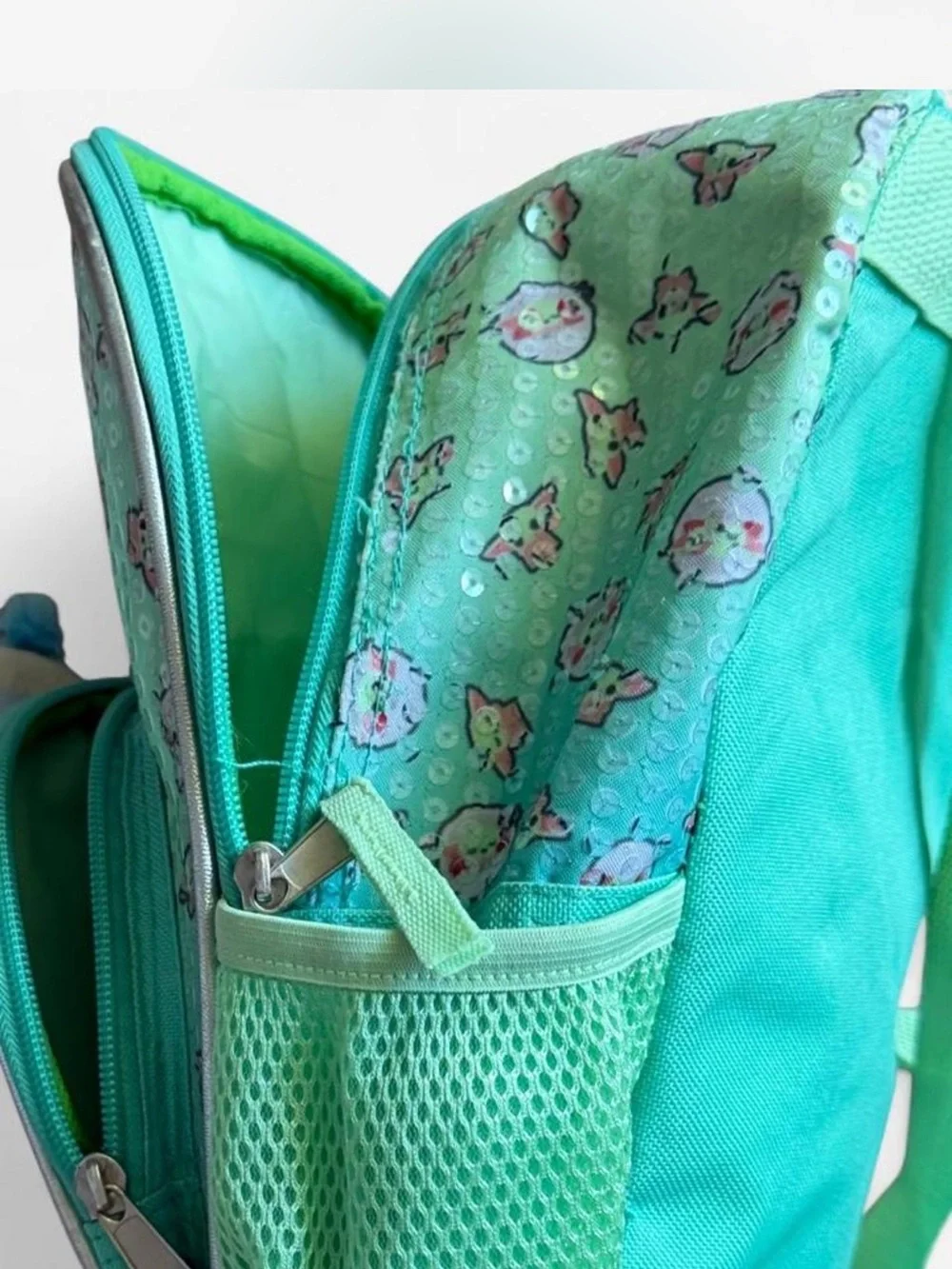 Star Wars Mint Green Grogu Plush Backpack with Metallic Accents